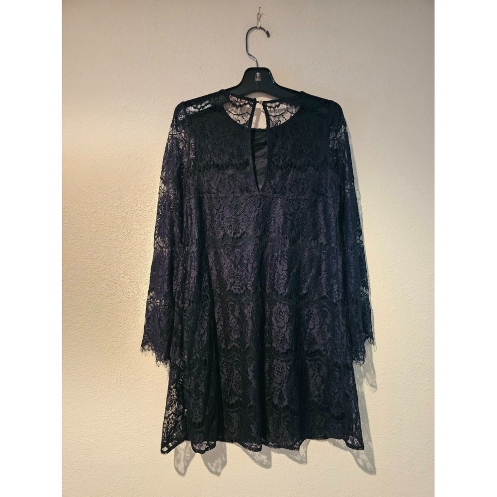Women 's Ladies Long Sleeve Lace Dress Size Medium Stretch - Picture 3 of 5